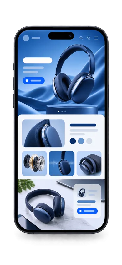 Un téléphone affichant une page de destination d'un produit des magasins Aswakly avec un formulaire de commande et un bouton Commander maintenant